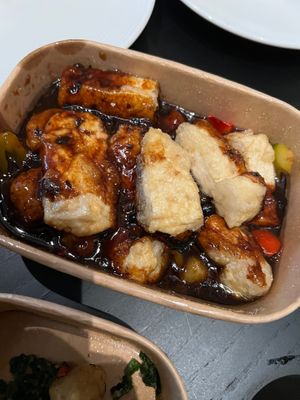 Tofu in black bean sauce at Tofu Vegan - Spitalfields in East London