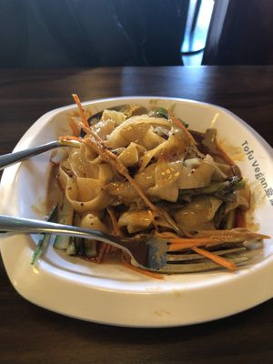 Donnie Sweet Potato Noodles in Sesame Sauce  at Tofu Vegan - Spitalfields in East London