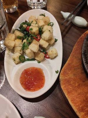 Crispy tofu at Tofu Vegan - Spitalfields in East London