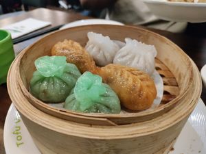 Delicious dim sum at Tofu Vegan - Spitalfields in East London