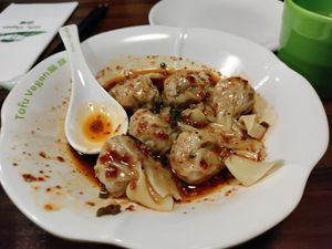 Chilli wontons at Tofu Vegan - Spitalfields in East London