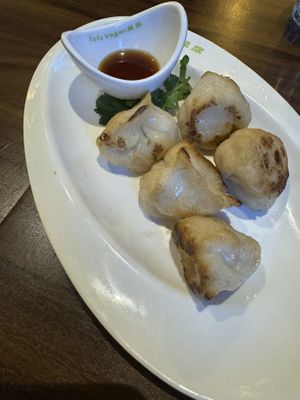 Pot stickers   at Tofu Vegan - Spitalfields in East London