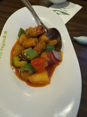Sweet and sour   at Tofu Vegan - Spitalfields in East London