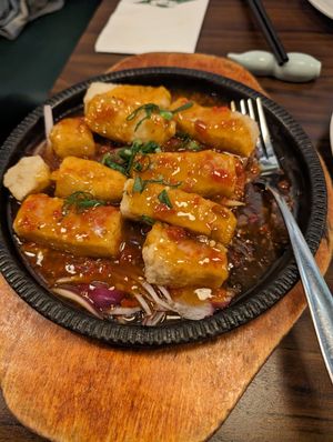 Sizzling Tofu at Tofu Vegan - Spitalfields in East London