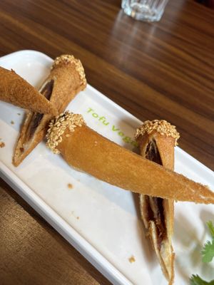 Sesame rolls stuffed with red bean paste  at Tofu Vegan - Spitalfields in East London