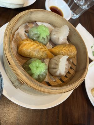 Assorted dim sum  at Tofu Vegan - Spitalfields in East London