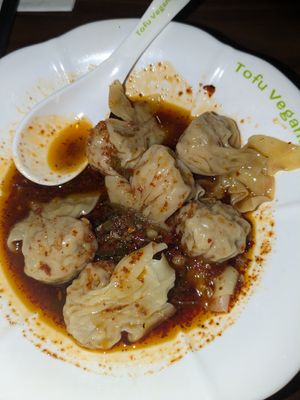 Wontons at Tofu Vegan - Spitalfields in East London