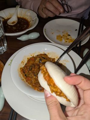 Eggplant dish at Tofu Vegan - Spitalfields in East London