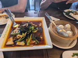 Hotpot, dumplings at Tofu Vegan - Spitalfields in East London