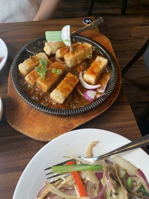 Deep fried tofu in special sauce (gluten-free)  at Tofu Vegan - Spitalfields in East London