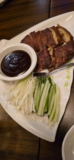 Peking duck at Tofu Vegan - Spitalfields in East London