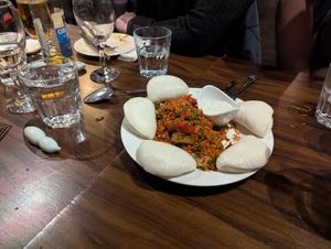 #58 fried aubergine was the crowd favourite! at Tofu Vegan - Spitalfields in East London