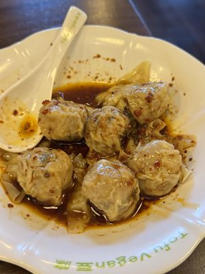 Wontons   at Tofu Vegan - Spitalfields in East London