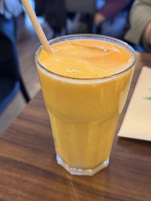 Orange juicee  at Tofu Vegan - Spitalfields in East London