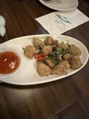 Salt and pepper mushroomm  at Tofu Vegan - Spitalfields in East London