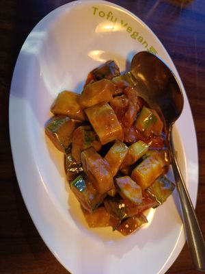 Cucumber at Tofu Vegan - Spitalfields in East London