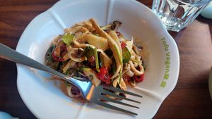 Oyster mushroom starter at Tofu Vegan - Spitalfields in East London
