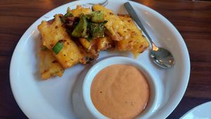 Twice fried fisc at Tofu Vegan - Spitalfields in East London