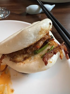 Bao with lamm   at Tofu Vegan - Spitalfields in East London