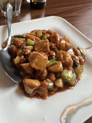Chickn with peanuts   at Tofu Vegan - Spitalfields in East London