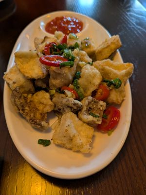 Salt and pepper mushrooms at Tofu Vegan - Spitalfields in East London