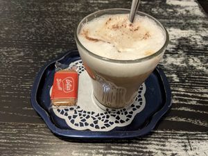 Cappuccino with soy milk at Café Allerlei in Trier