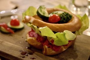 Beetroot Bagel  at Café Allerlei in Trier