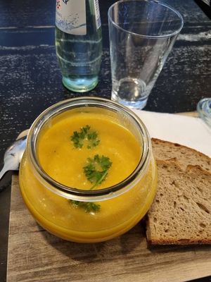 Carrot ginger soup at Café Allerlei in Trier