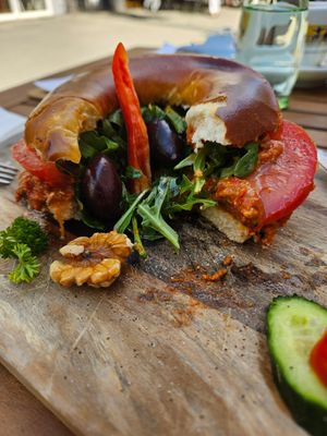 Muhammara Bagel at Café Allerlei in Trier