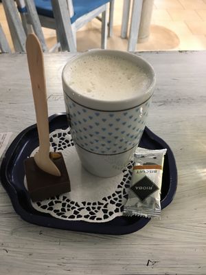 Orange hot chocolate! at Café Allerlei in Trier