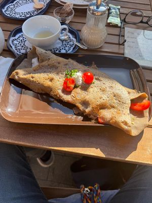 Herzhaft gefülltes Crêpe  at Café Allerlei in Trier