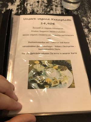 Menu at Café Allerlei in Trier