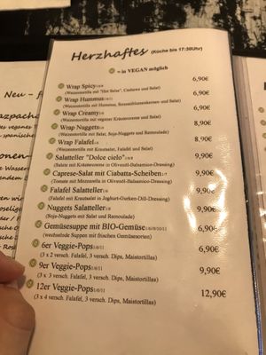 Menu2 at Café Allerlei in Trier