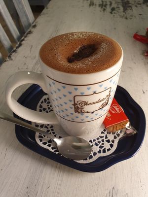 One of the best hot chocolates I have ever tasted at Café Allerlei in Trier