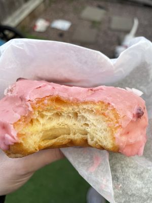 Nice soft and airy, but still doughy, center 🥹  at Anna's Marketplace Bakery in Goleta