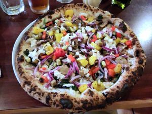Vegan pizza at Antico Forno in Boston