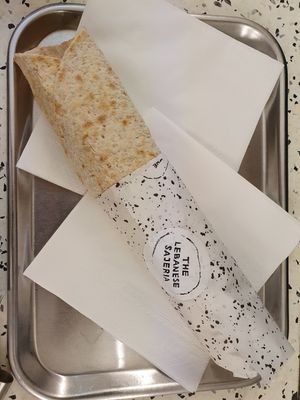 Spinach and sweet potato wrap at The Lebanese Sajeria - Haarlemmerstraat in Amsterdam