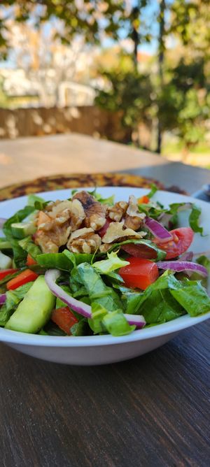 Lovely salad at Yogalah Bakery & Café in Pardes Hanna-karkur