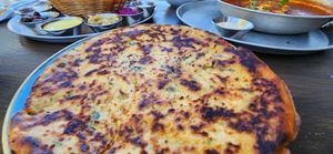 Red-lentil omelet at Yogalah Bakery & Café in Pardes Hanna-karkur