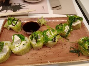 Green Veggie Roll at UDON in La Jonquera