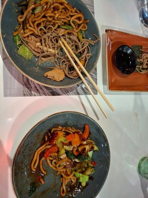 Udon and sarasin weat noodles are tasteful! at UDON in La Jonquera