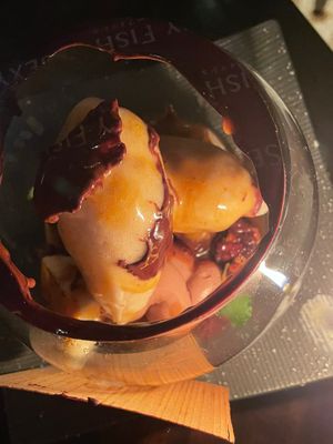  namelaka chocolate banana, caramelized pecans at Sexy Fish in Miami