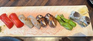 Vegan sushi platter  at Sexy Fish in Miami