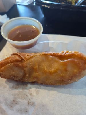 Apple Pie Egg Roll with Sauce - crispy and sweet at Anthony's Grill in Santa Fe
