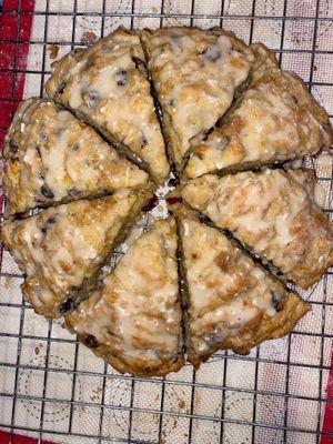 Cranberry-orange scones with walnuts  at FraNita's Vegan Desserts & Treats in Panama City