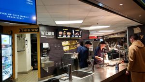 Food stand, January 2023. You need to order through an app or at a kiosk. #Veganuary at Wicked Kitchen - Food Stand in Minneapolis