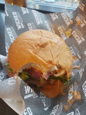 Jalapeno gouda burger at Wicked Kitchen - Food Stand in Minneapolis