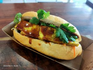 Vegan Lemongrass Tofu Banh Mi at Viet Rolls Corner in Greenslopes