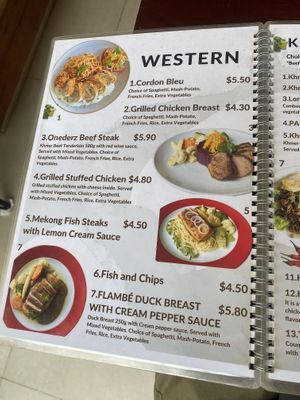 Menu (Mar 2024)  at Onederz Hostel in Siem Reap