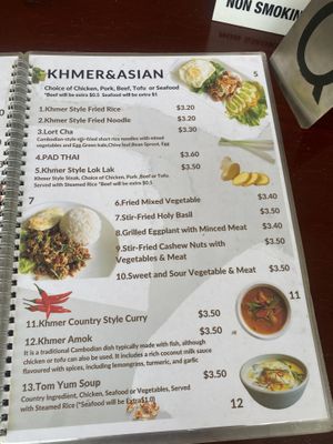 Menu (Mar 2024)  at Onederz Hostel in Siem Reap